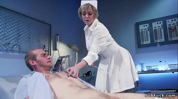 Milf nurse rides face to male patient