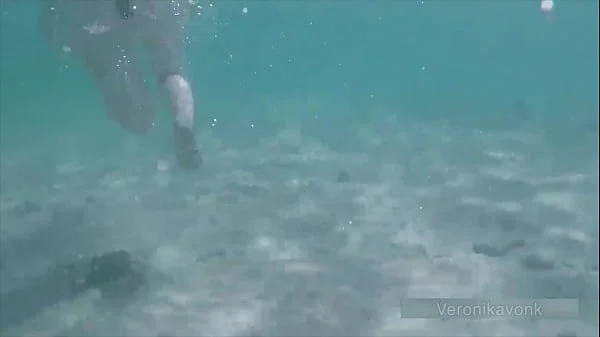 PUBLIC EXHIBITIONIST GERMAN TEEN VERONIKAVONK WITH BIG BOOBS ON THE SEA