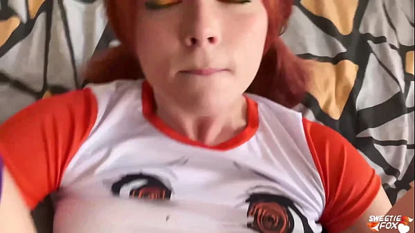 Ahegao Face Babe Deep Sucking Big Dick and Doggy Fuck - Creampie