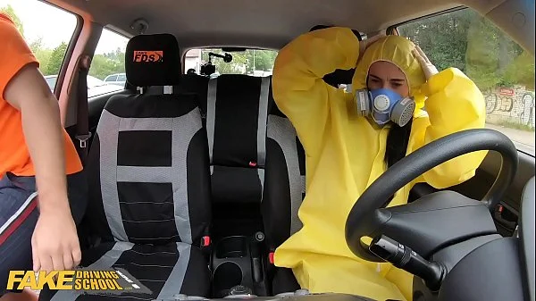 Fake Driving School Lexi Dona Takes Off her Hazmat Suit and Fucks Instructor