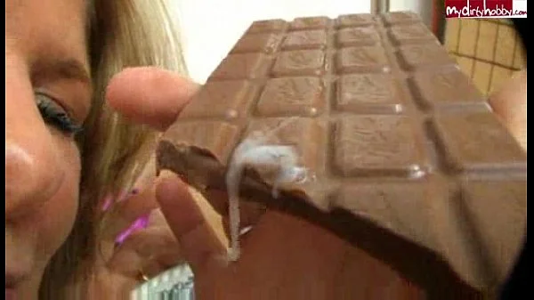 cum on food - chocolate bar