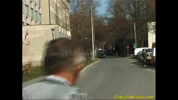 Huge fountain of piss flowing