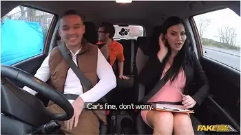 Jasmine Jae Gets A Double Creampie During A Hot Car Threesome