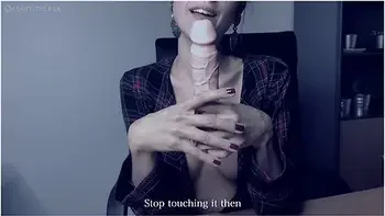 The Cumsultation. Relax In Leles Office.sloppy Dildo Suck.cum On Boobs Joi