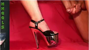 Cum On Her Pleaser Heels And Feet