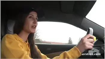 Hot Joyride With Beautiful Milena In Her Yellow Camari