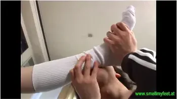 Sock Sniffing Girls With Feet Slave