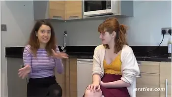 Hot Lesbian Friends Pamper Each Other