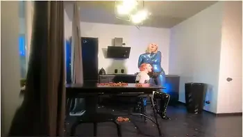 Strapon Lesbian And Latex Rubber Home Fun