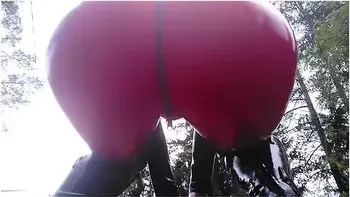 Arya Grander - Pretty Selfie With 2 Latex Catsuits, Red And Black