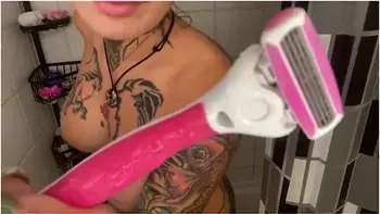 Darcy Diamond - Full Body Shower Shave.. Petite Brunette, Hairy Pussy, Hairy Legs, Hairy Armpits