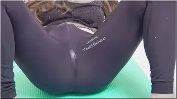 Asian Student Squirting During The Workout Session