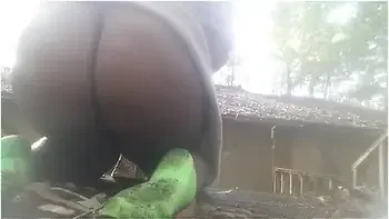 Woodland Nymph Practicing Outside - Home From College