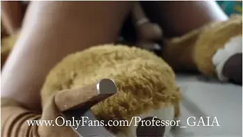 Teddy Bear, Gaia Monroe And Professor Gaia - Ye Bears Debut (humping) X- Autogaiagraphy