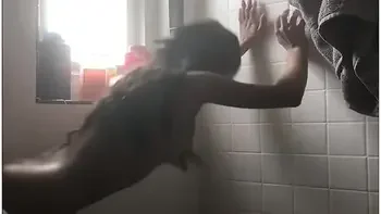 Petite Ebony Takes Massive Cumshot In Shower With Slim Thick Ebony