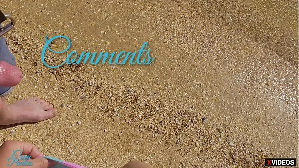 OMG STRANGER CUM IN MY PANTIES ON THE BEACH