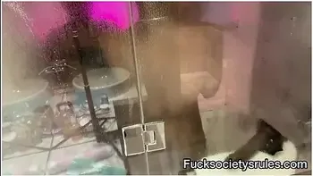 Squirting On The Bathroom Floor