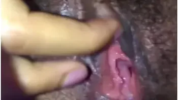 Black Girl Rubs Her Clit Until She Busts