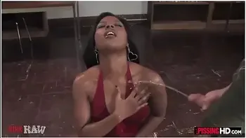 Pissing Gangbang With Busty Ebony Babe Coffee Brown