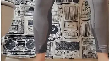 Horny And Desperately Wetting Gray Spandex