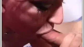 Masked lady does blowjob in double fuck video