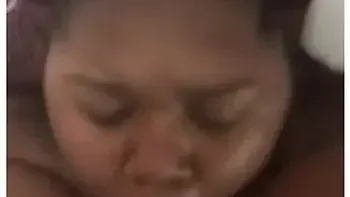 Big Titty Queen Works Hard For Facial