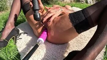 SexyVanessa123 Hot German Milf Squirting Orgasm with Fucking Machine in HD