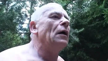 Old and Young Threesome Fucking at Picnic with Big Tits Blonde and Brunette