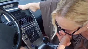 Blonde Mature Wife Selena Gets Daily Creampie in Car Blowjob