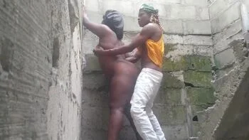 Switcock Fucks Horny Neighbor in Unfinished Building - Outdoor Doggy Style with Huge Tits