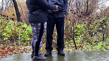 My Stepmom Takes Control of My Dick Outdoors