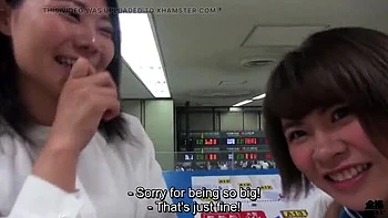 Japanese Office Lesbian Seduction: Big Tits Employee Outdoor Training