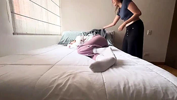 Scarlettandc Latina Lesbian Wrestling Catfight with Big Ass Amateurs