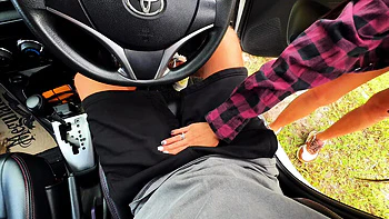 Pick Up Tan Girl TenderMolly and Fuck Her Hard in Car Backseat - Public Sex POV Blowjob Cumshot