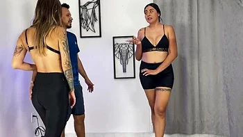 Big Cock Gym Trainer Fucks Me and My Sister-in-Law Molly Smith in Threesome - Melani Rincon
