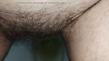 Hairy Housewife GinnaGg Pissing Close Up Toilet Pee Play