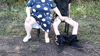 Zona901 Jerks My Dick In Park Until Cumshot - Public Handjob MILF