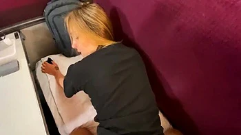 Blonde MILF Alina Rai Public Train Sex - Married Bride Fucks Fellow Traveler - Big Ass Blowjob & Pussy Eating in 4K