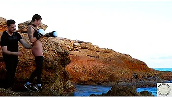 Boxer Tied Up And Spanked Before Rimming Her Dom Along The Balearic Sea - Real Domination