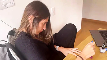 Blonde Latina Amateur Paints Nails and Gets So Wet She Fingers Her Pussy to Orgasm