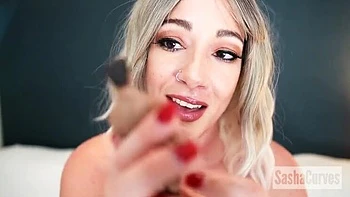 Big Tit MILF Sasha Curves Shrinks You for Her Solo Femdom Fun