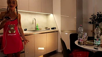 Chloe Chevalier No Panties No Bra Pussy and Ass Flash in Skirt