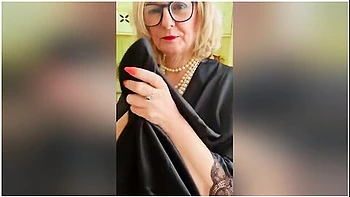 Satin Negligee And Copper Nylons