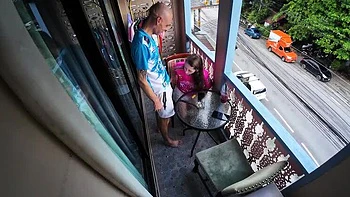 Skinny Amateur MILF With Huge Dick Smokes And Touches In Public Euro Couple