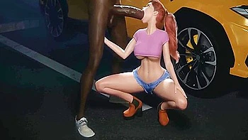 Interracial Sex: Busty Teens 18+ Gets Fucked By Big Black Cocks - Car Toon