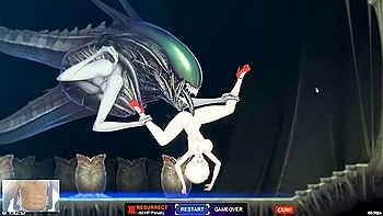 Big Ass Blonde In The Biggest Aliens Dick In This Game - Alien Quest Eve
