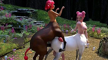 Centaur Girls Fuck Each Other With Big Horse Cocks