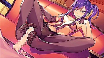 I pinch my dick between my pantyhose legs and give him a foot job and make him ejaculate.