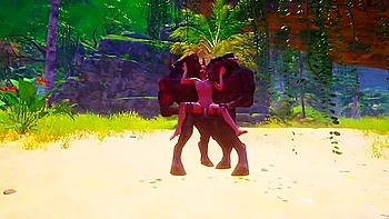 Double Furry Anal For Tight Ass Slender