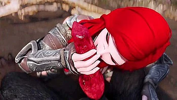 Werewolf Stretches Redhead Babes Pussy Heavy Warrior By The River 1